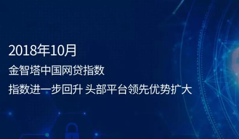 中国网贷指数10月进一步回升 头部平台领先优势扩大